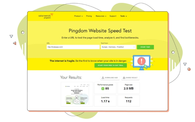 Pingdom Website Speed Test