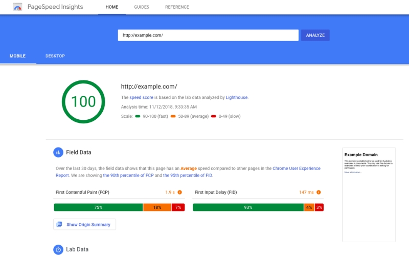 Google PageSpeed Insights