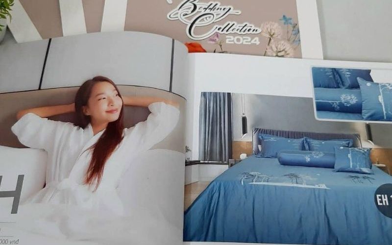 Mẫu brochure đóng gáy lĩnh vực chăn ga đệm gối
