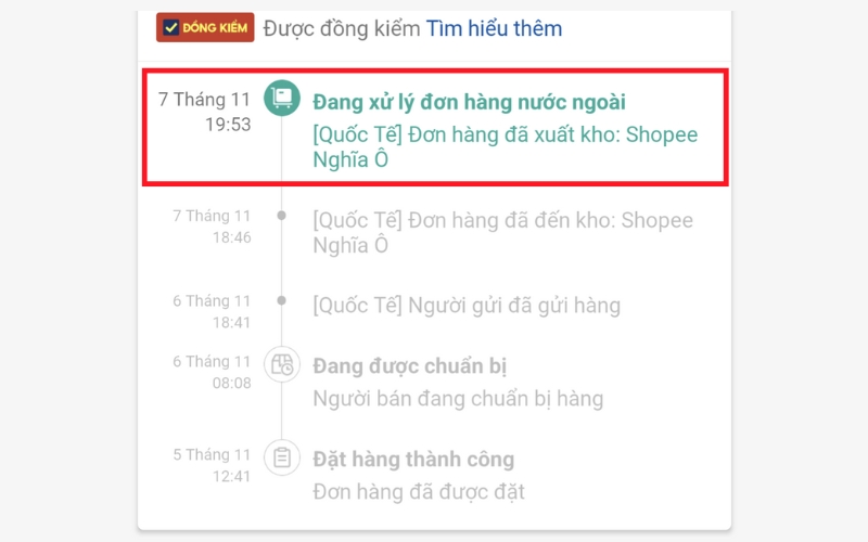 Tình trạng đơn hàng đã xuất kho Shopee Nghĩa Ô là gì?